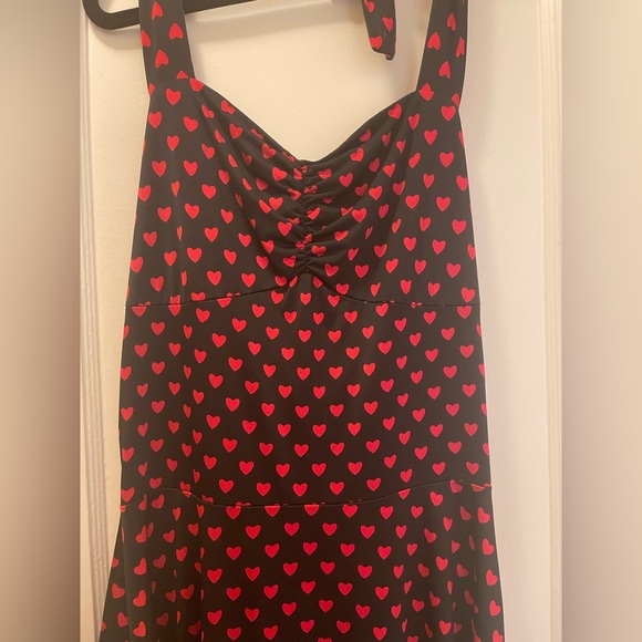 ModCloth Folter Sweetheart Halter / Valentine Hearts Dress / Size M / EU… - Picture 6 of 16
